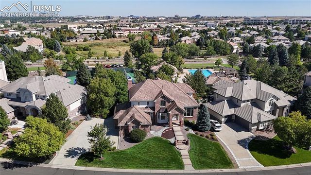 an aerial view of multiple house