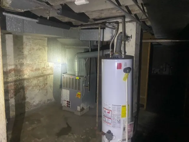 a view of water heater room