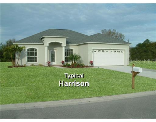 Exterior Front - Harrison Floor Plan 2 car garage, 3 bedroom, 2 baths