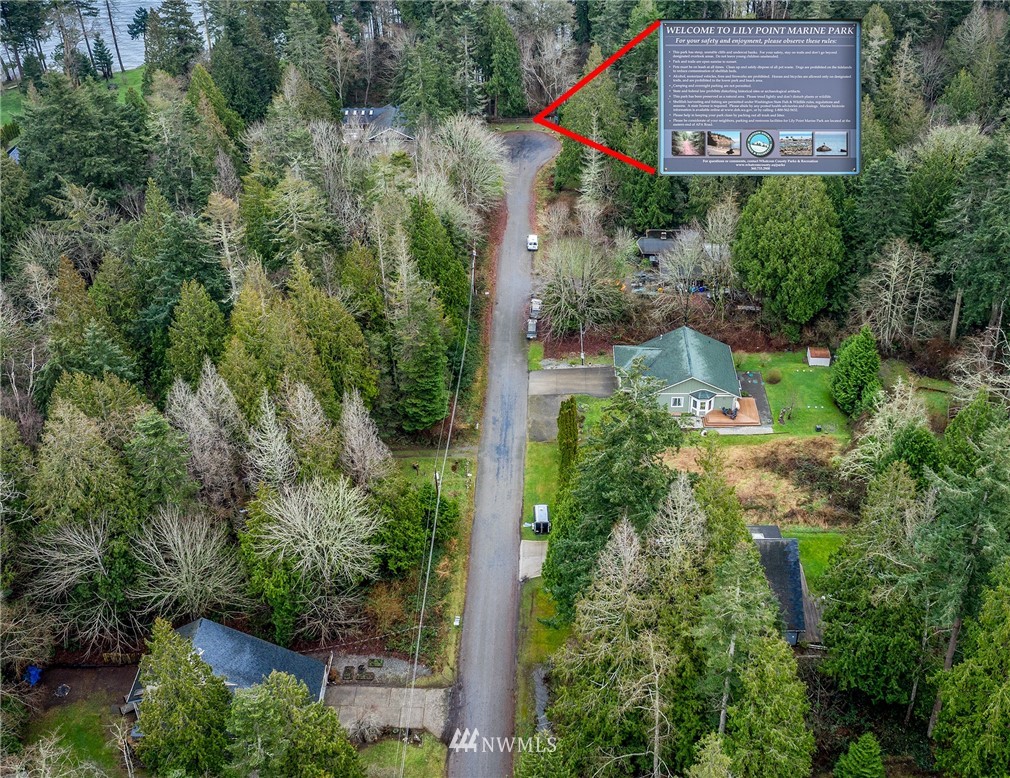 2254 Cedar Point Avenue Point Roberts, WA 98281 - Photo 37 of 39 an aerial view of residential house and space