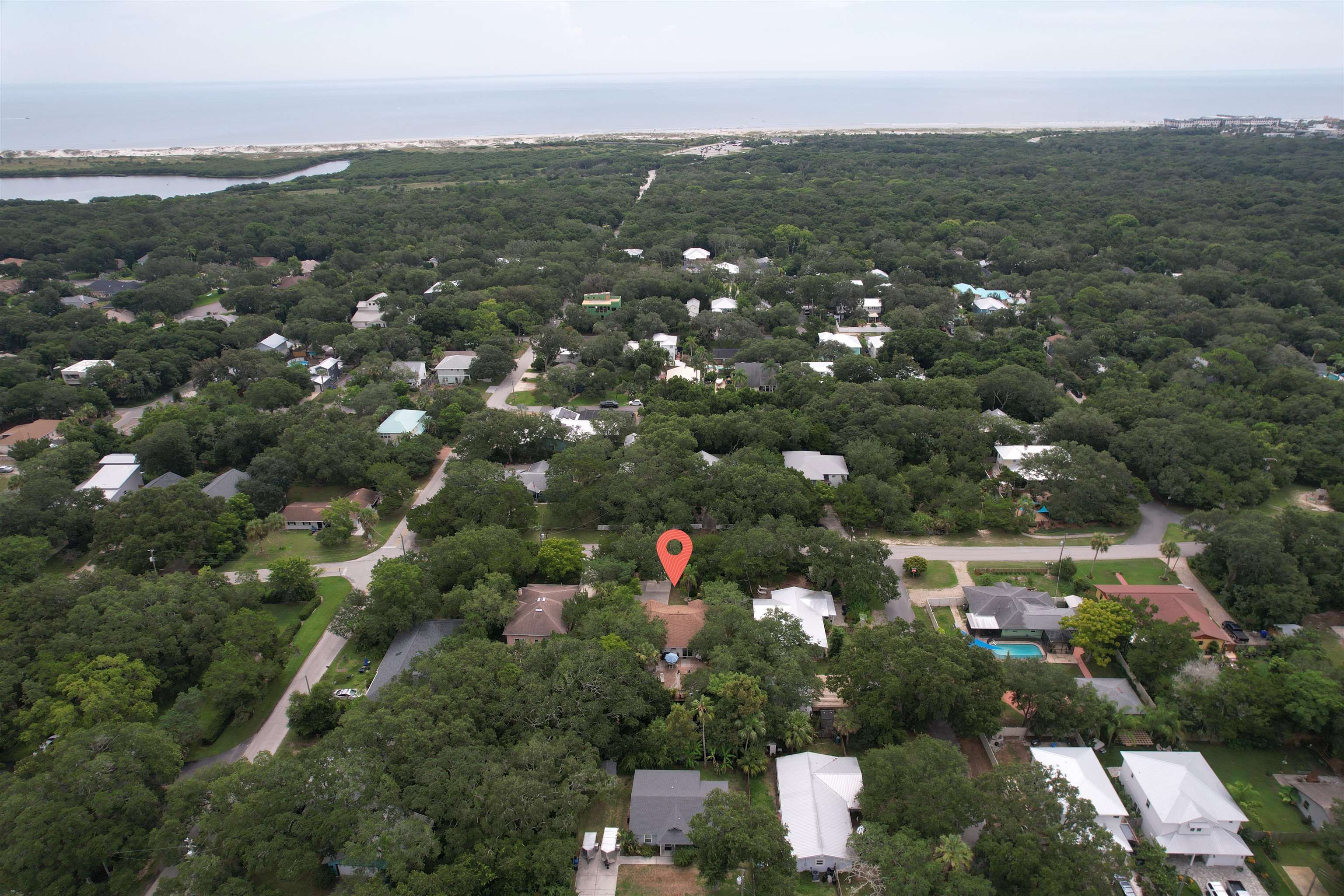1711 Old Beach Road St. Augustine, FL 32080 - Photo 33 of 34 an aerial view of city with green space