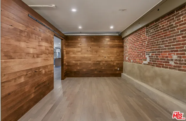 a view of wooden door