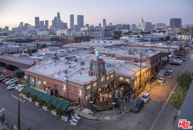 a view of a city with tall buildings