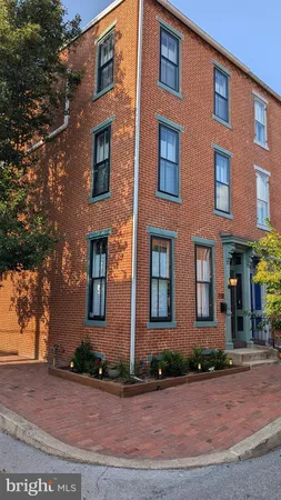 front view of a brick house