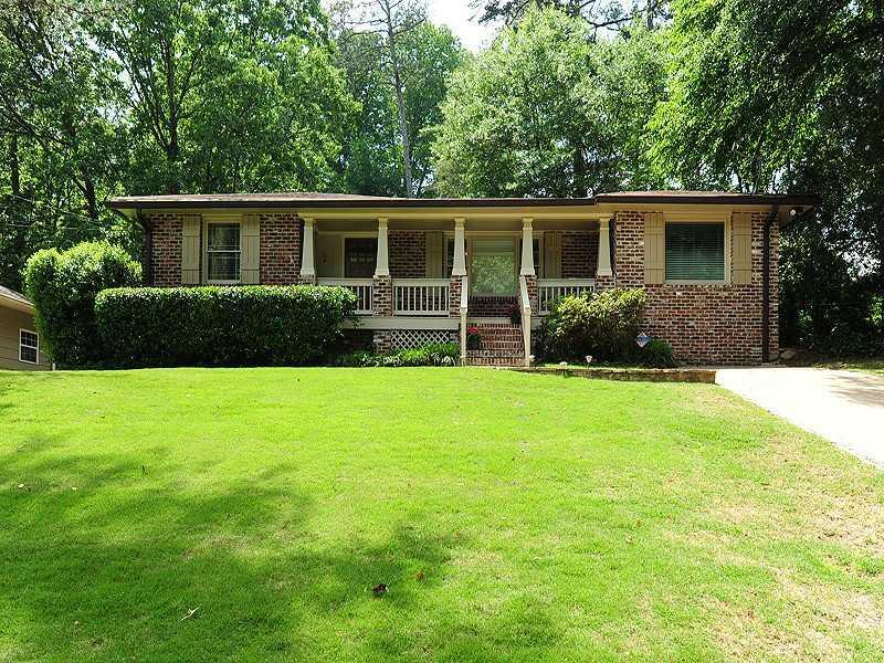 4 sides brick ranch with adorable craftsman style front porch