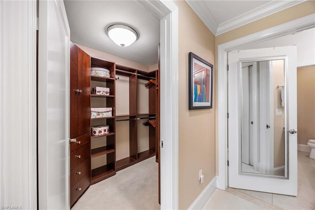 9115 Strada Place, Unit 5416 Naples, FL 34108 - Photo 14 of 44 Walk in closet with light colored carpet