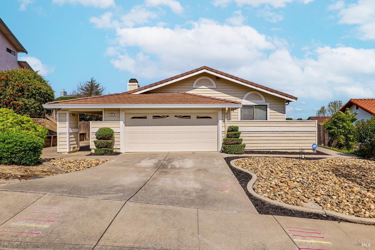 front view of a house with a pathway