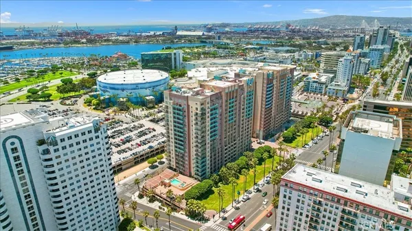 a view of a city from a terrace