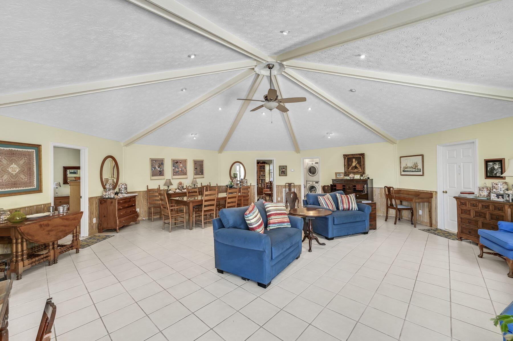169 Pompano Street Inlet Beach, FL 32461 - Photo 19 of 49 a living room with furniture and a ceiling fan