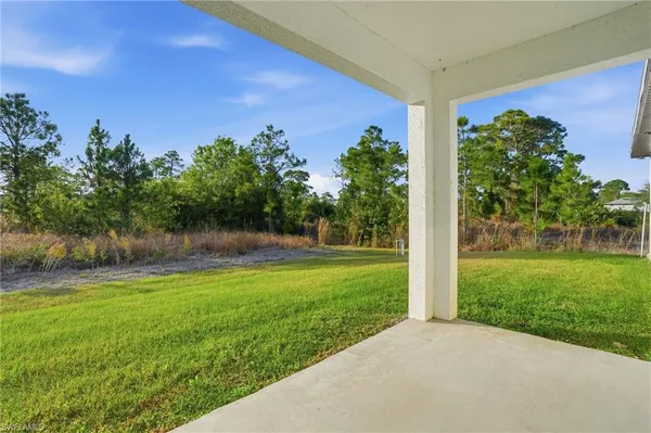 a house view with a garden space