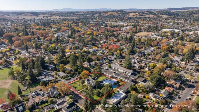 an aerial view of a city
