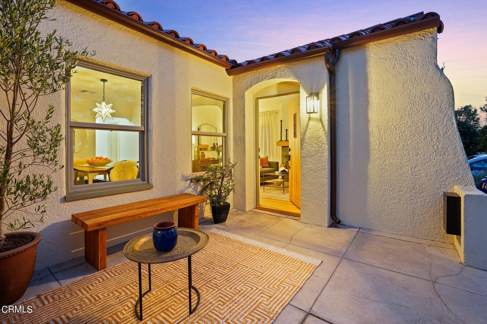 738 Burchett Street Glendale, CA 91202 - Photo 38 of 41 a balcony with furniture and a potted plant