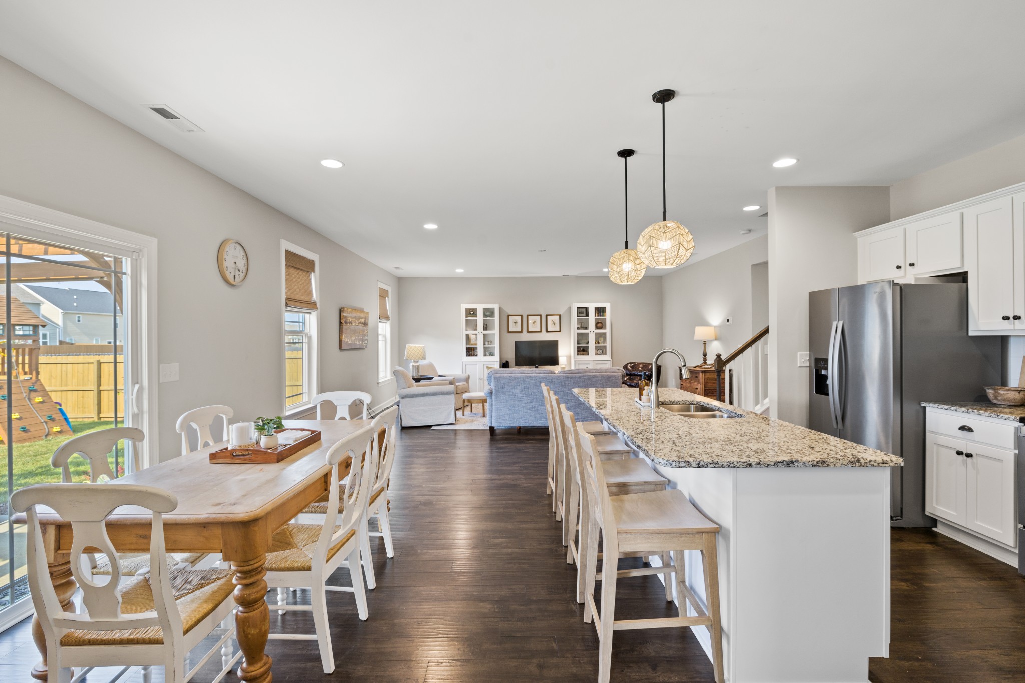 1006 Garrison Way Spring Hill, TN 37174 - Photo 18 of 46 a view of a dining room with furniture window and wooden floor
