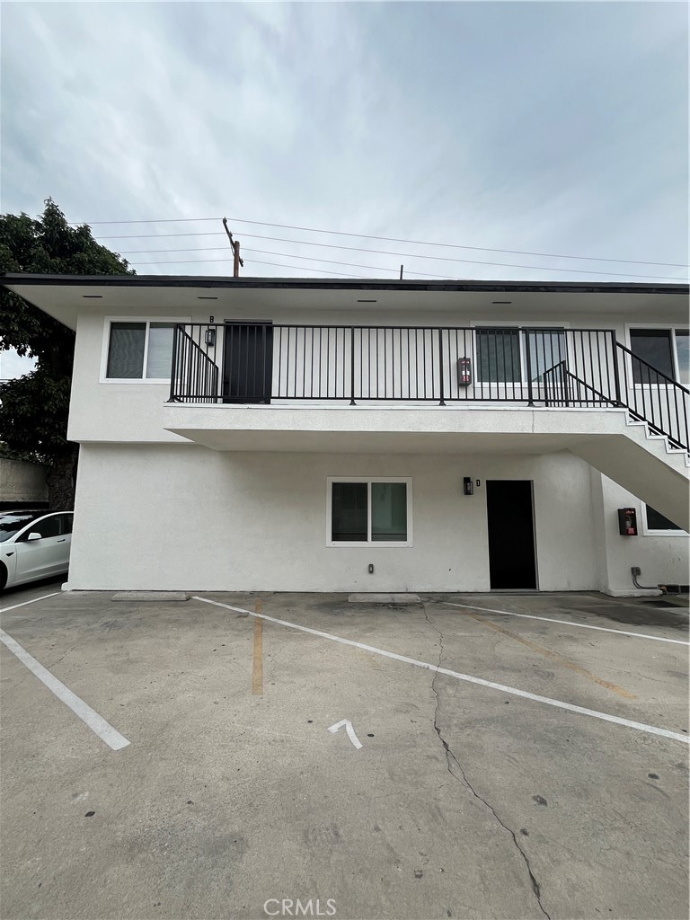 a view of a house with a balcony