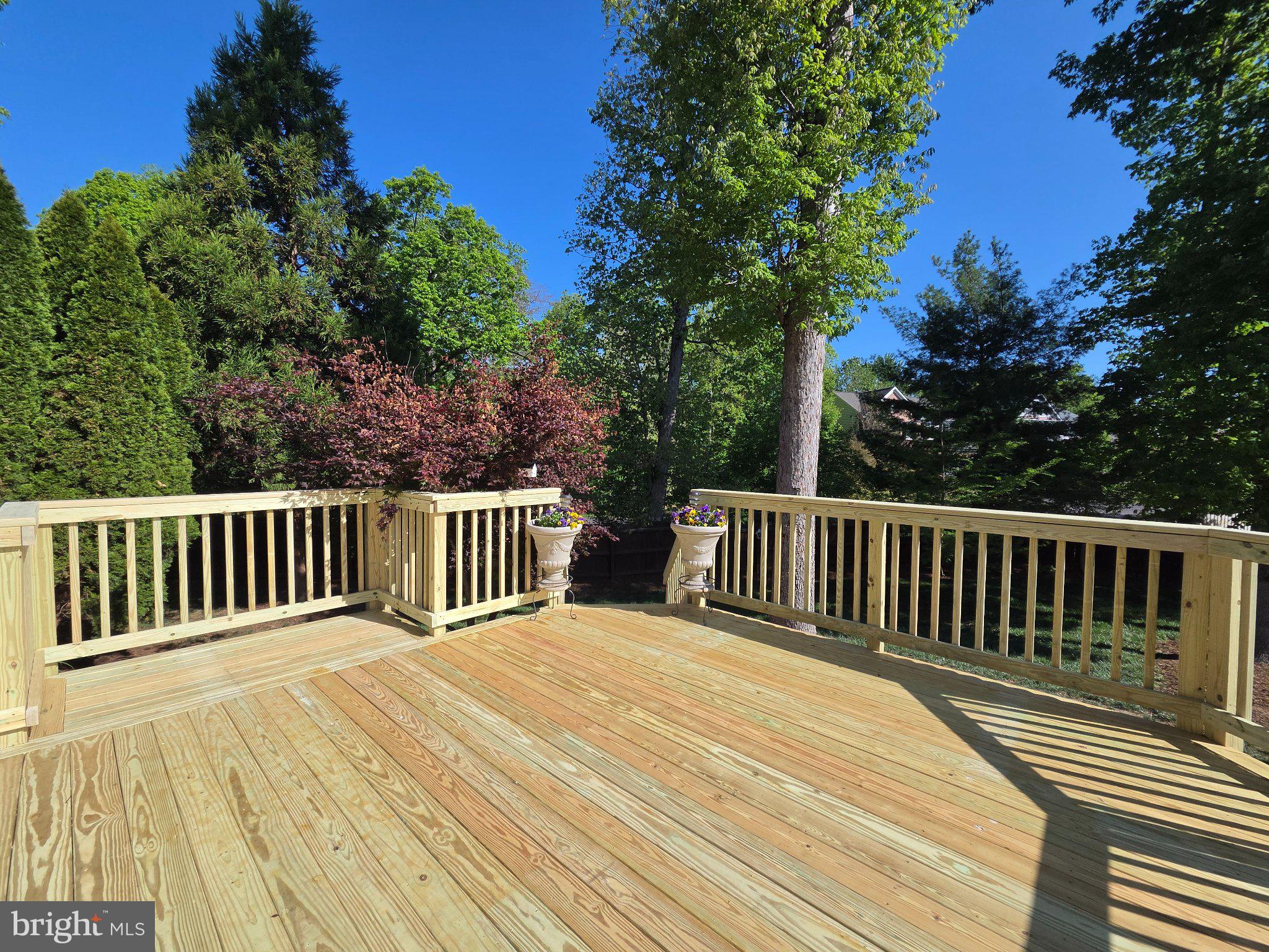 35175 Pheasant Ridge Road Locust Grove, VA 22508 - Photo 57 of 80 Sunlit deck surrounded by lush greenery.