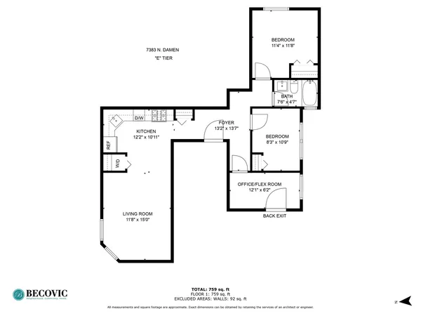 $2,300 | 7383 North Damen Avenue, Unit 2E, Chicago, IL 60645