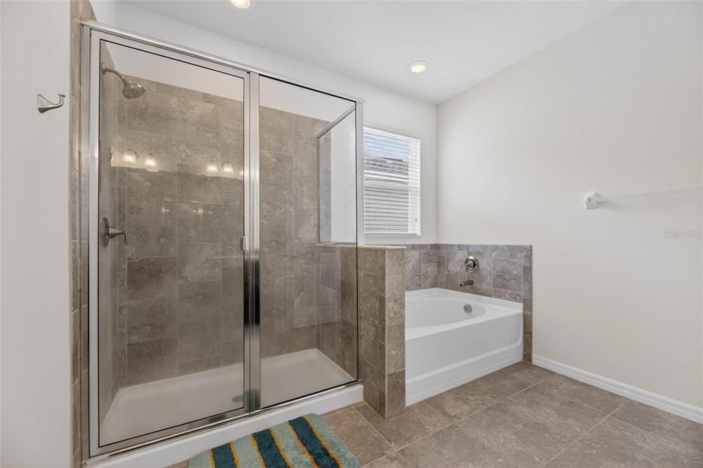 6309 Shadowlake Drive Apollo Beach, FL 33572 - Photo 21 of 64 a bathroom with a bathtub and a shower