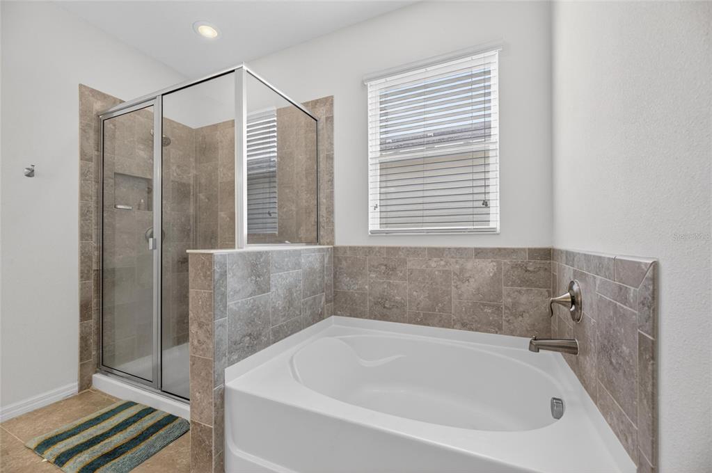 6309 Shadowlake Drive Apollo Beach, FL 33572 - Photo 23 of 64 a bathroom with a bathtub and a shower