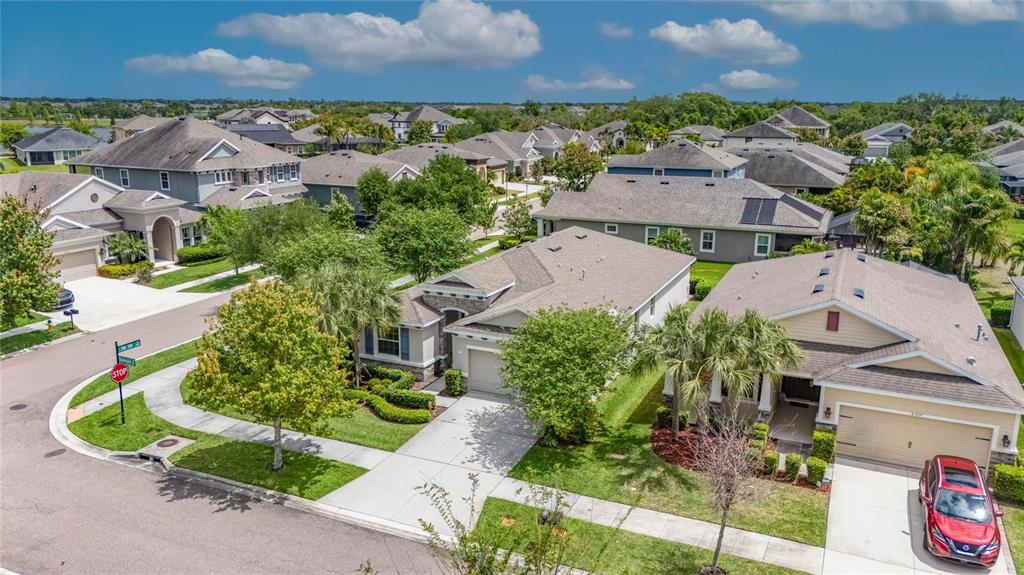 6309 Shadowlake Drive Apollo Beach, FL 33572 - Photo 46 of 64 an aerial view of multiple houses with yard