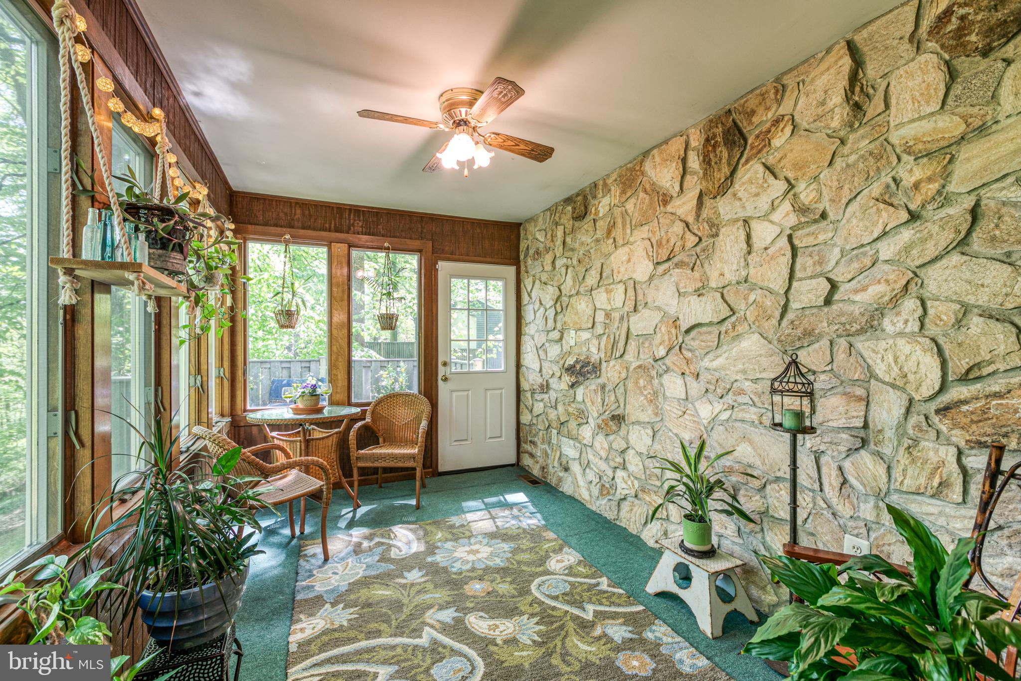 711 Bridgeview Road Feasterville-Trevose, PA 19053 - Photo 11 of 43 Exposed Stone Wall in Sun Room