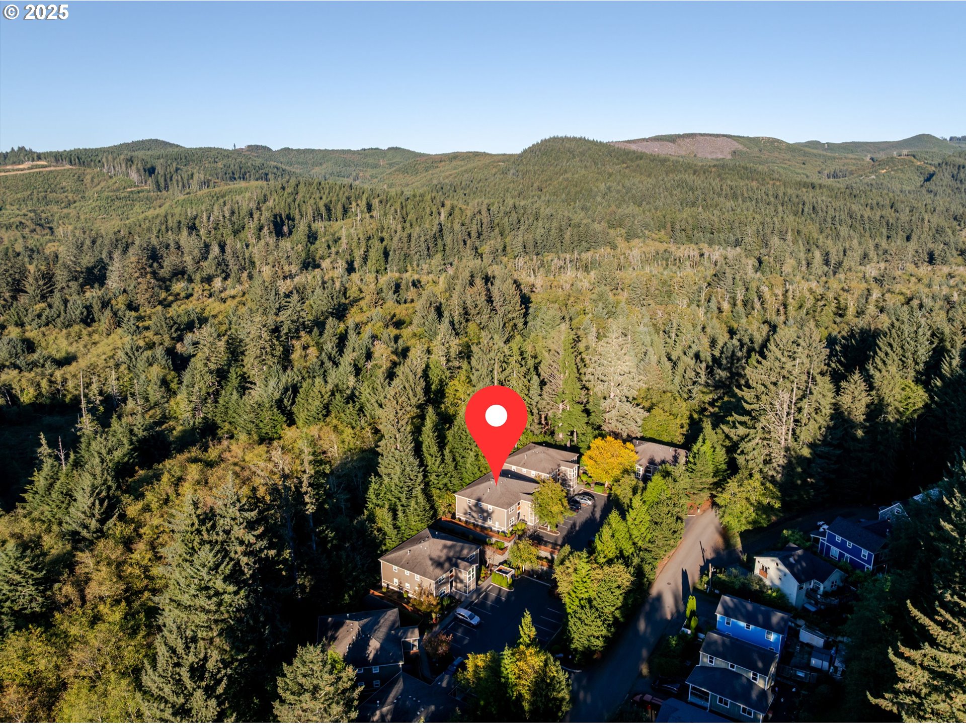 420 Elk Creek Road, Unit 401 Cannon Beach, OR 97110 - Photo 6 of 31 a view of a lot of trees and mountains