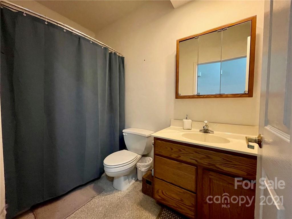85 Moore Road Tryon, NC 28782 - Photo 15 of 20 a bathroom with a sink a toilet and mirror