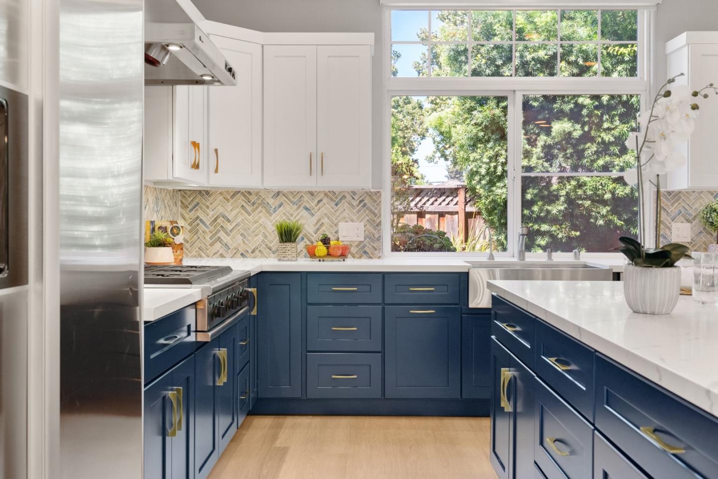 1173 Elysian Place San Jose, CA 95125 - Photo 17 of 60 a kitchen with granite countertop a sink appliances cabinets and counter space