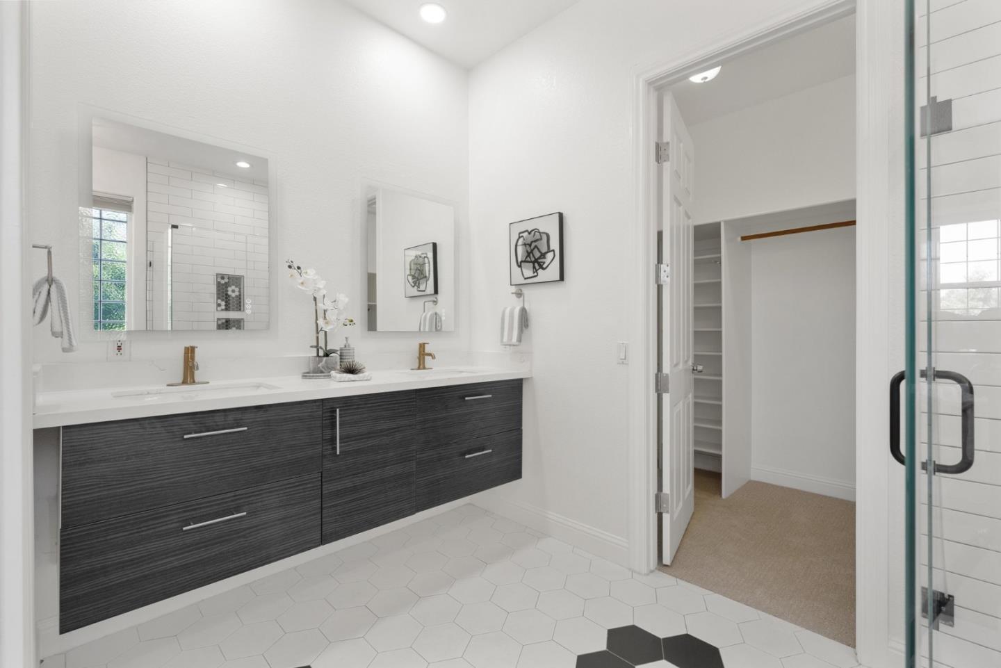 1173 Elysian Place San Jose, CA 95125 - Photo 36 of 60 a spacious bathroom with a double vanity sink mirror and double