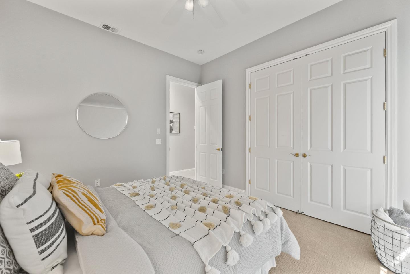 1173 Elysian Place San Jose, CA 95125 - Photo 44 of 60 a bedroom with a bed and a lamp