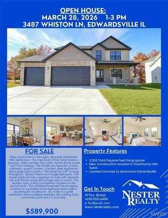 $589,900 | 3487 Whiston Lane, Edwardsville, IL 62025