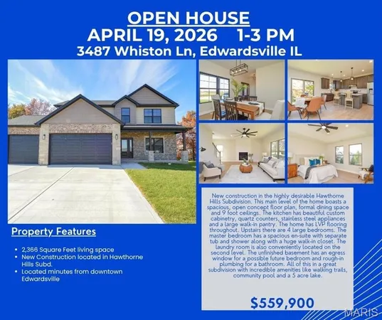 $559,900 | 3487 Whiston Lane, Edwardsville, IL 62025