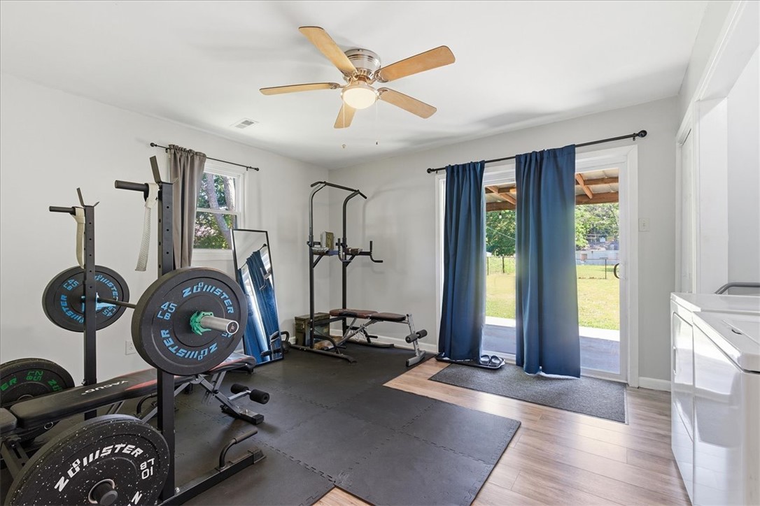307 South Elm Street Pendleton, SC 29670 - Photo 26 of 41 This versatile space offers a private gym area with easy access to the outdoors.