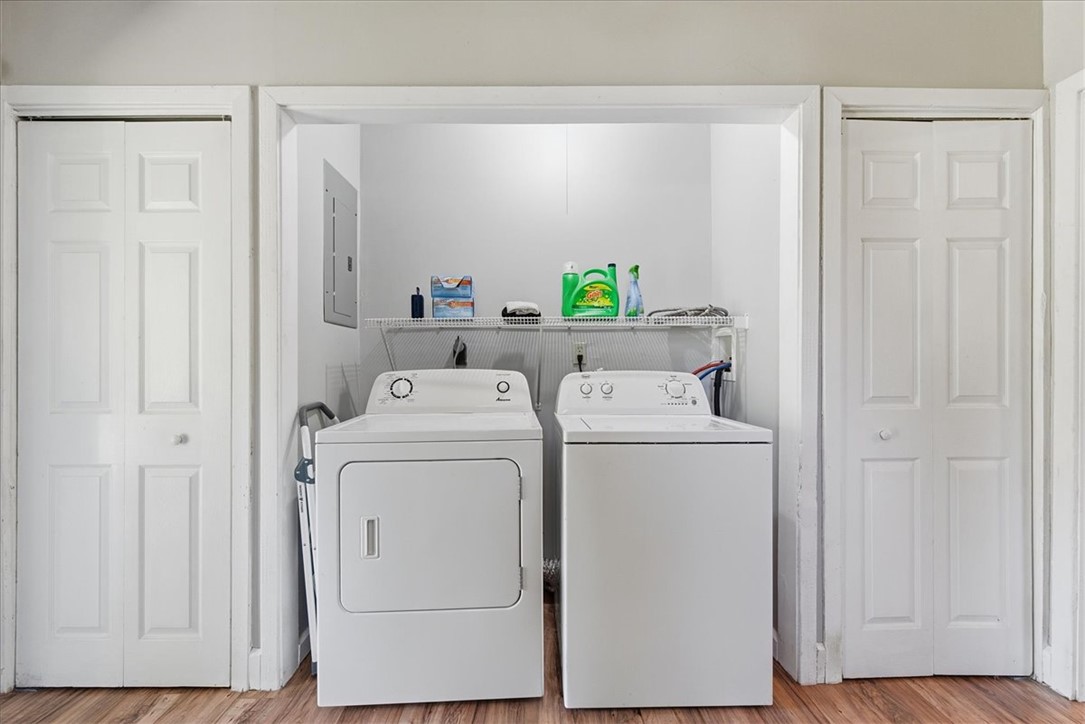 307 South Elm Street Pendleton, SC 29670 - Photo 27 of 41 This dedicated laundry area offers convenient access to essential home amenities.