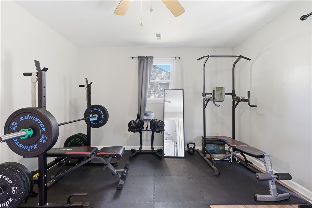 307 South Elm Street Pendleton, SC 29670 - Photo 28 of 41 This dedicated exercise room features ample space for personal fitness pursuits.