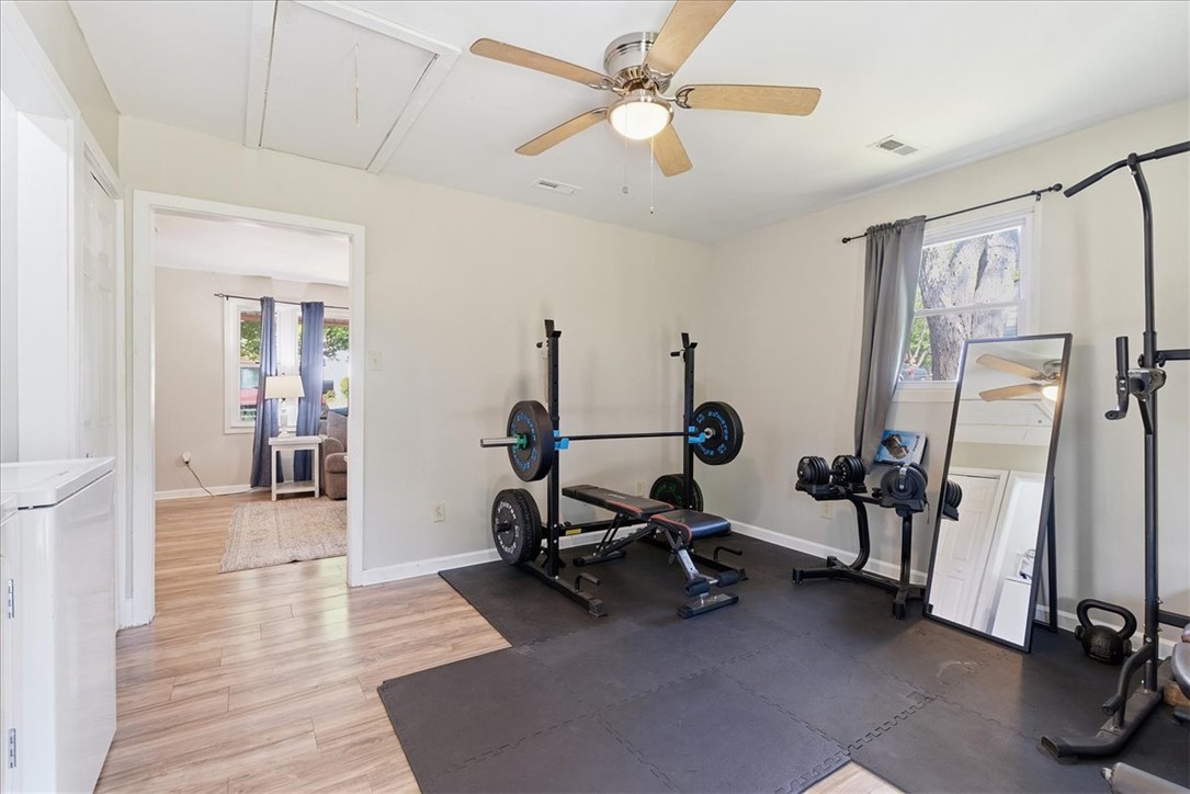 307 South Elm Street Pendleton, SC 29670 - Photo 29 of 41 This dedicated fitness space offers convenience and comfort for your daily workout regimen.