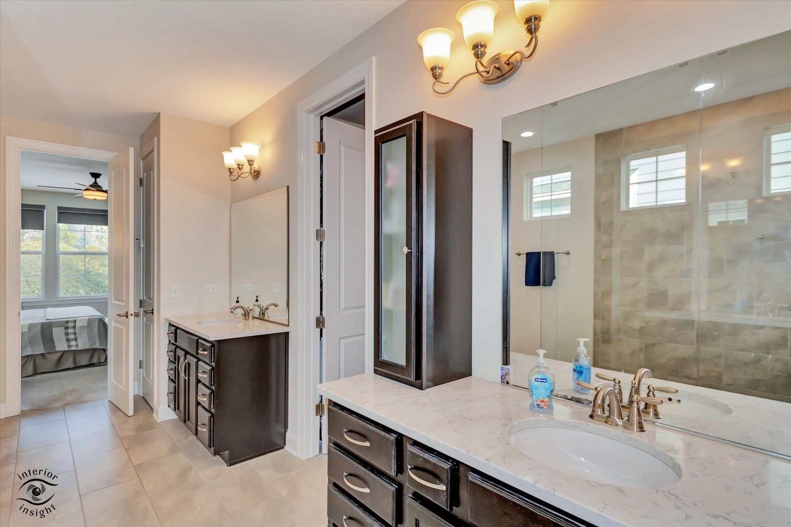 318 Arabian Circle Willowbrook, IL 60527 - Photo 21 of 37 a bathroom with a sink double vanity and a mirror