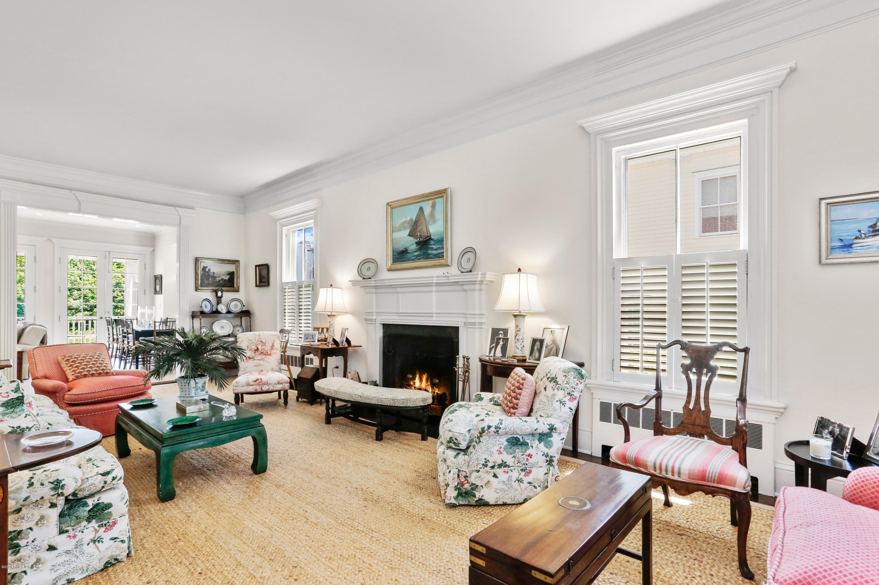 619 Steamboat Road Greenwich, CT 06830 - Photo 5 of 27 a living room with furniture and a fireplace