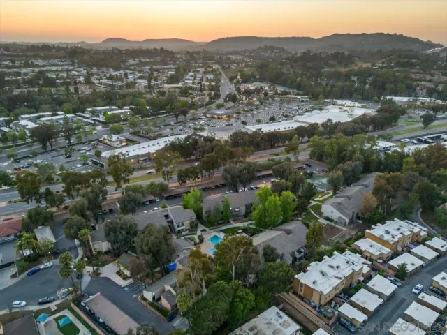 an aerial view of multiple house