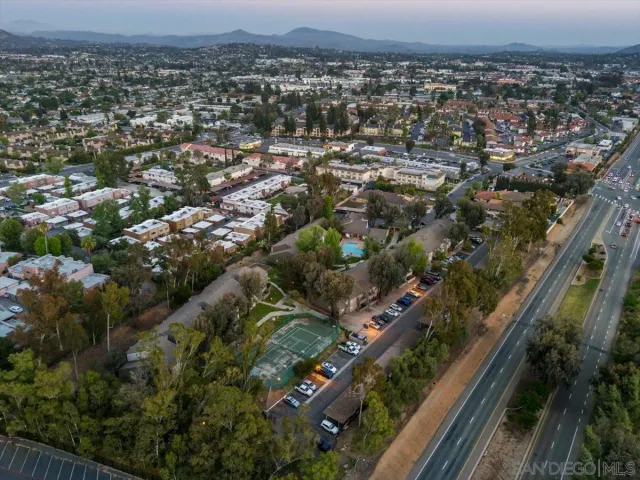 an aerial view of multiple house