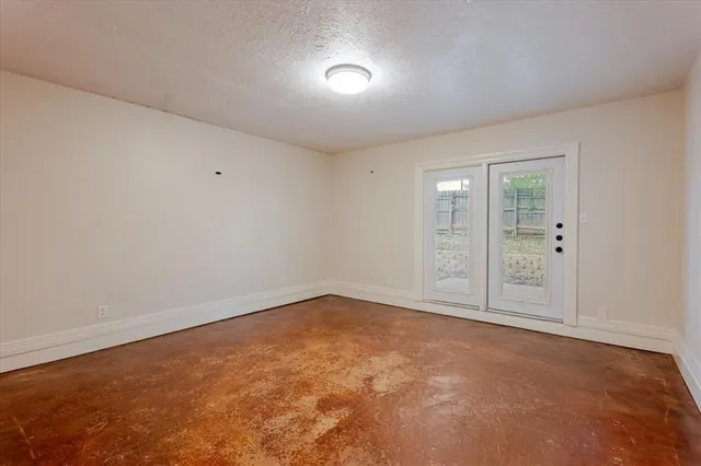 an empty room with an entryway