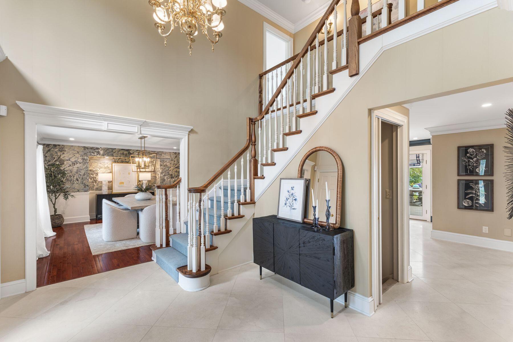 704 Waters Edge Road Caledonia, WI 53402 - Photo 11 of 70 Grand Foyer - Marble Flooring