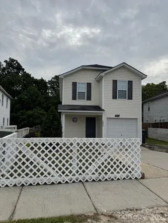 a house view with a garden