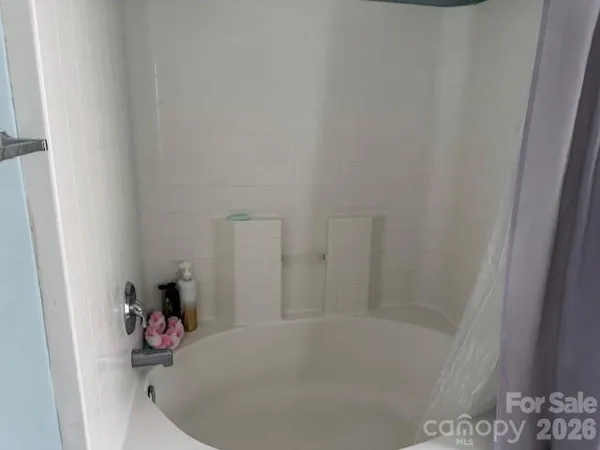 a bathroom with a tub