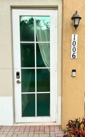 a view of front door