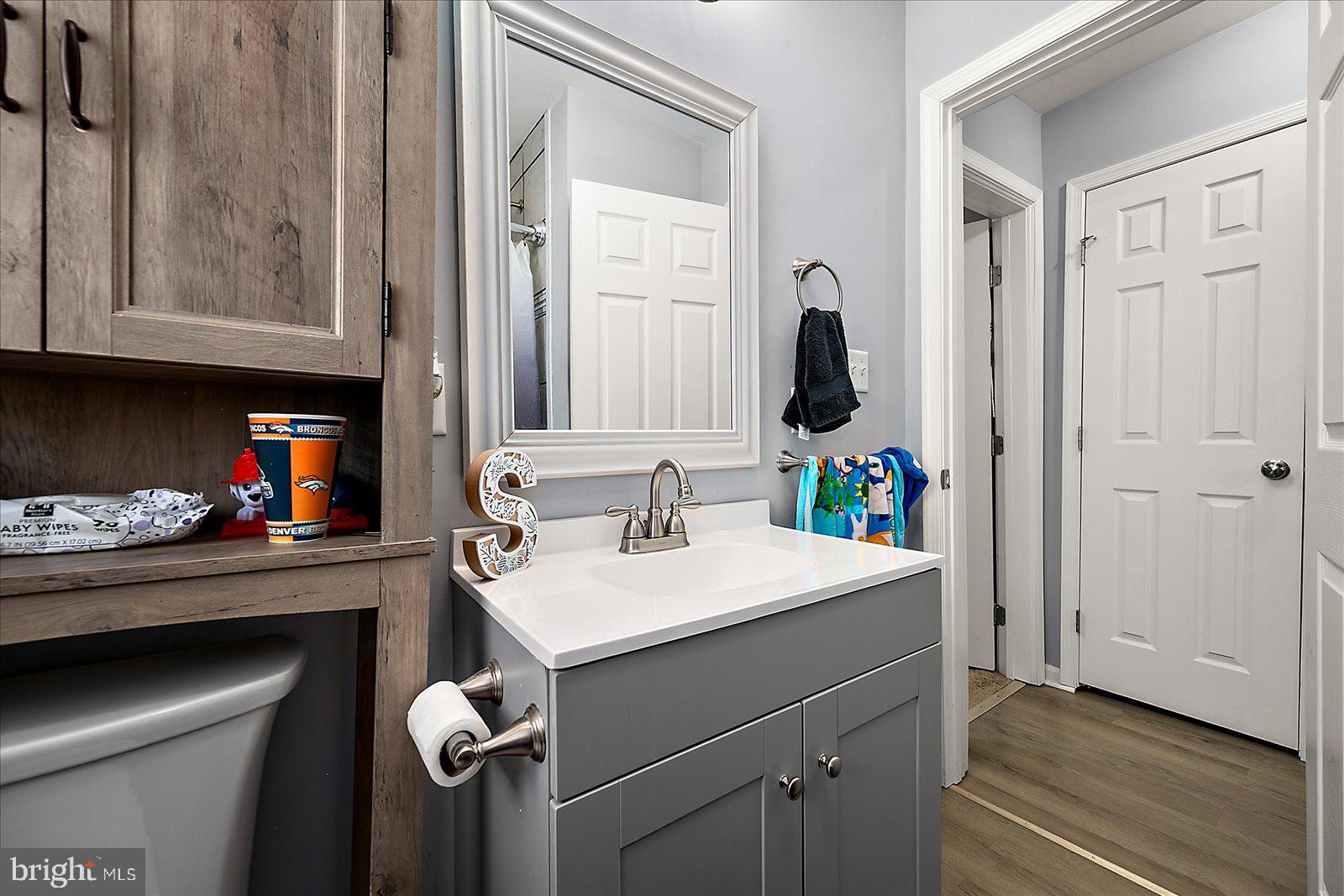 411 East Walnut Street Hebron, MD 21830 - Photo 33 of 54 a bathroom with a sink and a mirror