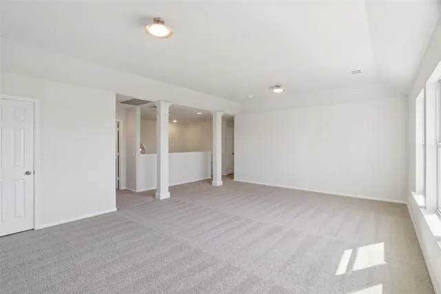 an empty room with a window