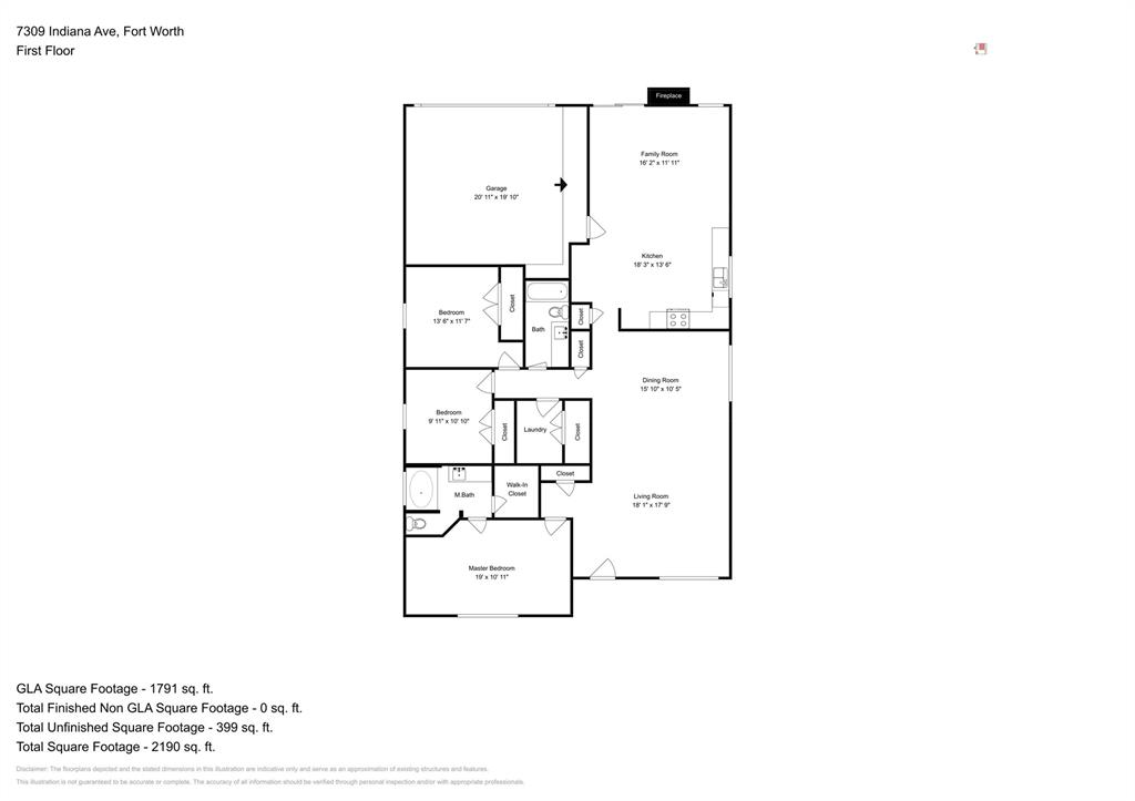 7309 Indiana Avenue Fort Worth, TX 76137 - Photo 18 of 18 View of floor plan / room layout
