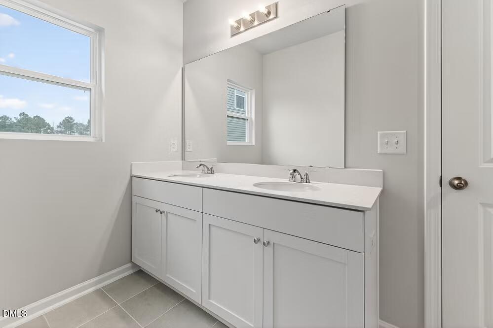 460 Hallingsfield Way Zebulon, NC 27597 - Photo 20 of 31 a bathroom with a sink and a mirror
