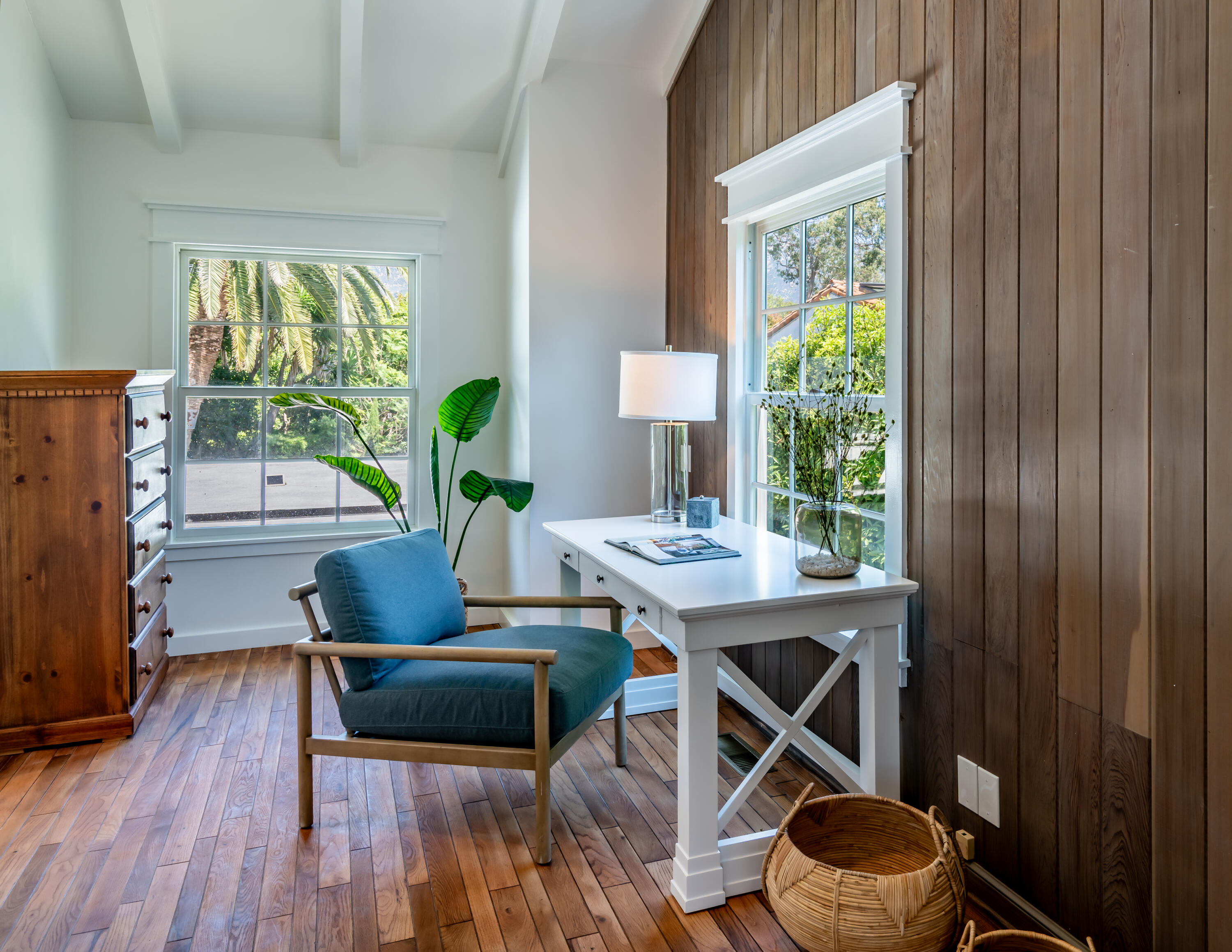 1180 High Road Montecito, CA 93108 - Photo 34 of 39 a view of a dining room with furniture window and wooden floor