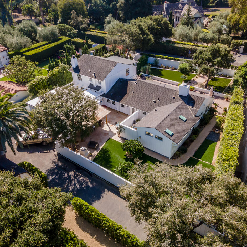 1180 High Road Montecito, CA 93108 - Photo 39 of 39 an aerial view of a house with a garden